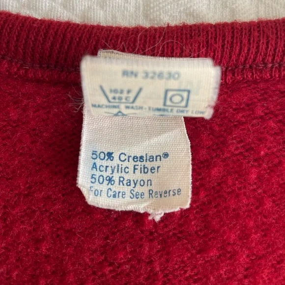 Vtg Alabama Football V-Neck Long Sleeve Sweater Crimson White Roll Tide Artex UA - Picture 14 of 16